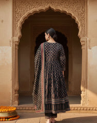 Pure cotton Anarkali Set