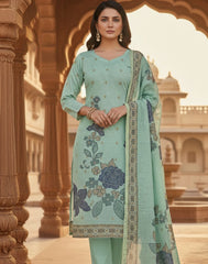 Cotton Silk Jacquard Suit