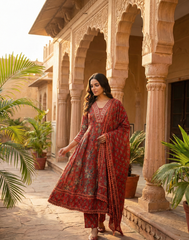 Pure cotton Anarkali Set